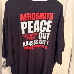 'Aerosmith Peace Out' Kansas City Tour Tee - Black/Red/White